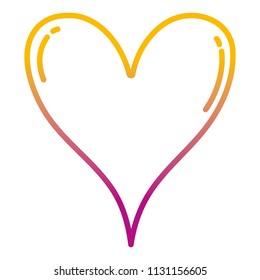 degraded line heart symbol shape love design