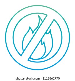 degraded line hot fire circle forbidden alert sign