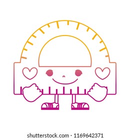 degraded line kawaii happy conveyor with arms and legs