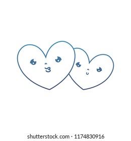 degraded line kawaii nice heart couple together