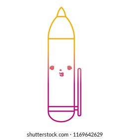 degraded line kawaii nice highlighter pen object