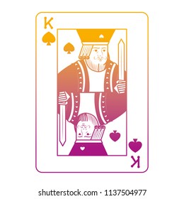 degraded line king spades casino card game
