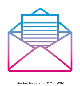 degraded line letter with document text message information