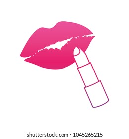 degraded line lips makeup 