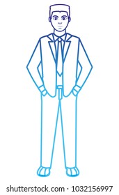 degraded line man with elegant clothes and tie style
