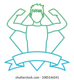 degraded line man exercise training emblem and ribbon