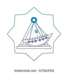 degraded line mechanical ship ride game inside star
