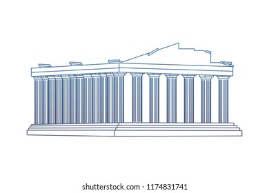 degraded line medieval athens architecture clastle design