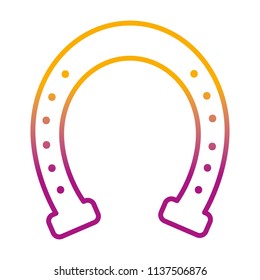 degraded line metal horseshoe equipment luck symbol