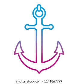 degraded line nautical anchor object ship symbol