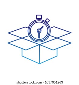 degraded line open box package service with chronometer