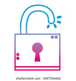 degraded line open padlock object to protection information