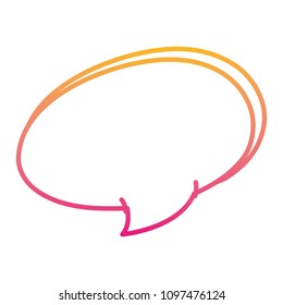 degraded line oval chat bubble text message