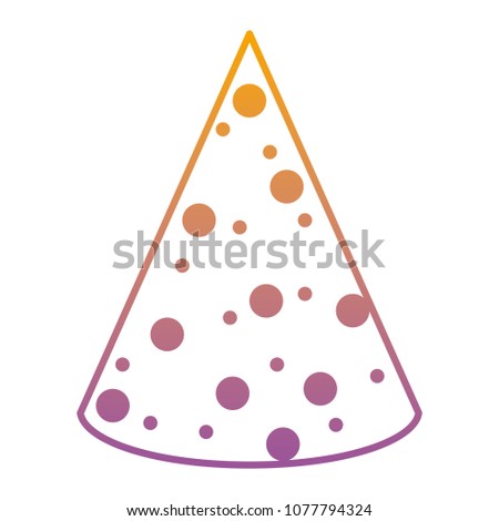 degraded line party hat accessory with poins decoration