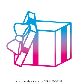 degraded line present gift box to party event