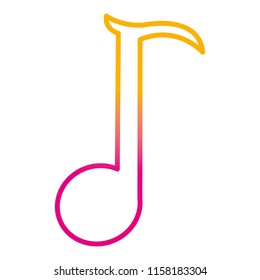 degraded line quarter musical note sign rhythm