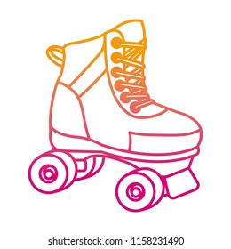degraded line roller skate fun art style