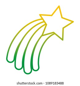 degraded line shooting star with rainbow style in the sky
