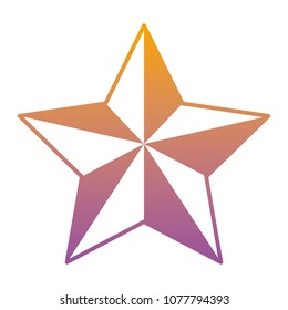 degraded line sparkly star flat in the sky icon