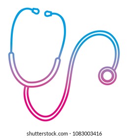 degraded line stethoscope clinic tool to heartbeat diagnostic