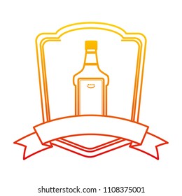 degraded line tequila liquor bottle beverage emblem