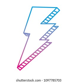 degraded line thunder graphic shape icon design