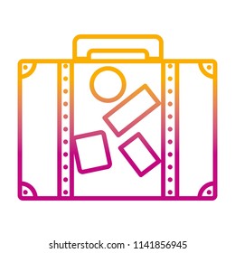 degraded line travel backpack tourist journey style
