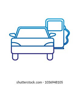 degraded line vehicle transport in the gas station fuel