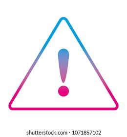 degraded line warning danger caution emblem sign