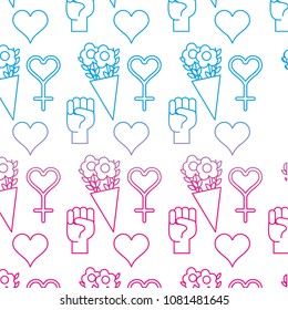 degraded line womens day celebration and decoration background