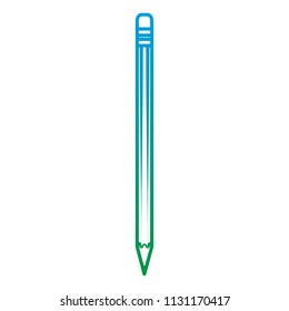 degraded line wood pencil object to draw and write