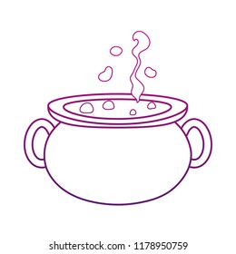 degraded outline pot cauldron object to traditional in hallooween