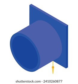Degree cap icon isometric vector. College diploma. Student school