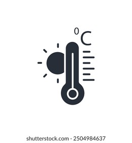 degree celcius icon. vector.Editable stroke.linear style sign for use web design,logo.Symbol illustration.