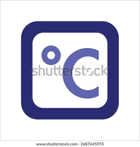 degree celcius icons. simple colored vector
