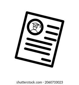 Gradmesser, Vektorgrafik einzeln auf weißem Hintergrund. Degree Certificate Icon.