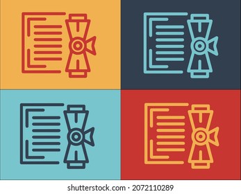 Degree Diploma Logo Template, Simple Flat Icon of university,diploma,education