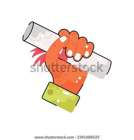 Degree doodle vector filled outline Sticker. EPS 10 file