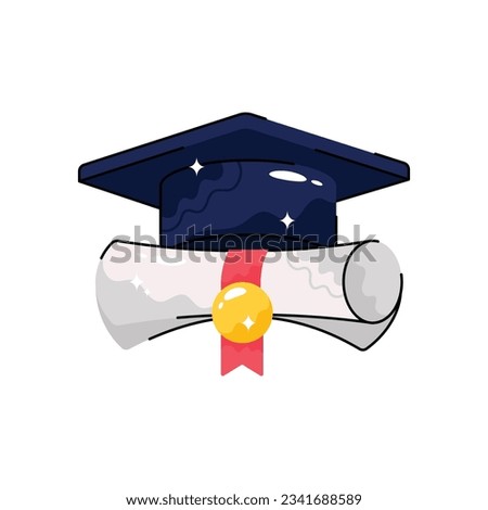 Degree doodle vector filled outline Sticker. EPS 10 file