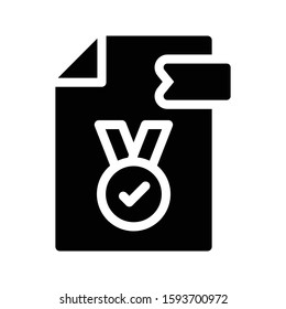 degree file vector  glyph flat icon  