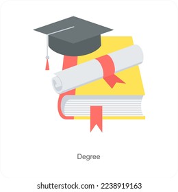 Degree and graduation icon concept