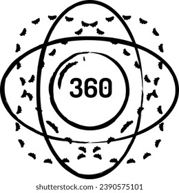 Degree hand drawn vector illustrations