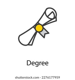 Degree icon design stock illustration