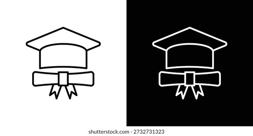 Degree icon in line design. editable stroke icon.