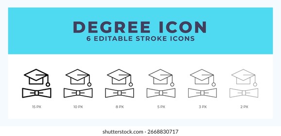 Ícone de grau definido com traçado diferente. Elementos de design para o logotipo. Ilustração vetorial.
