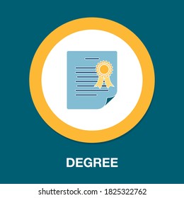 degree icon - simple, vector, icon for website design, mobile app, ui. Vector Illustration