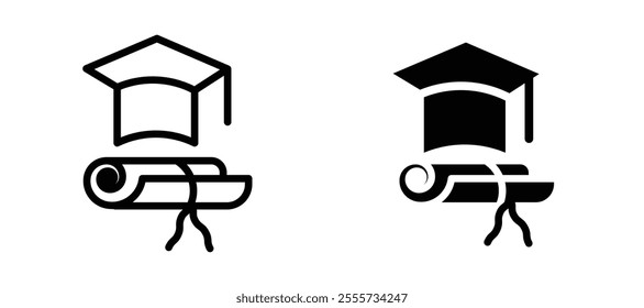 Degree icon symbol collection on white background.