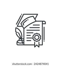 Icono de grado, ilustración vectorial de grado