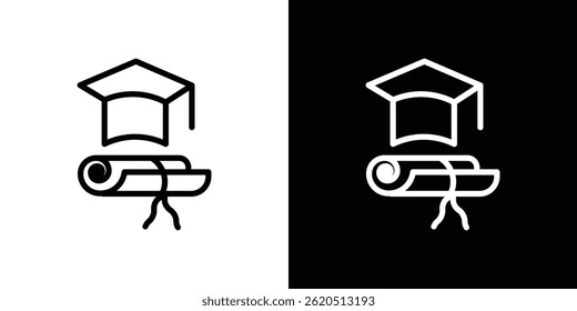 Vector del icono del grado, Plantilla del logotipo de la ilustración en estilo de moda