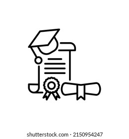 Degree icon in vector. logotype